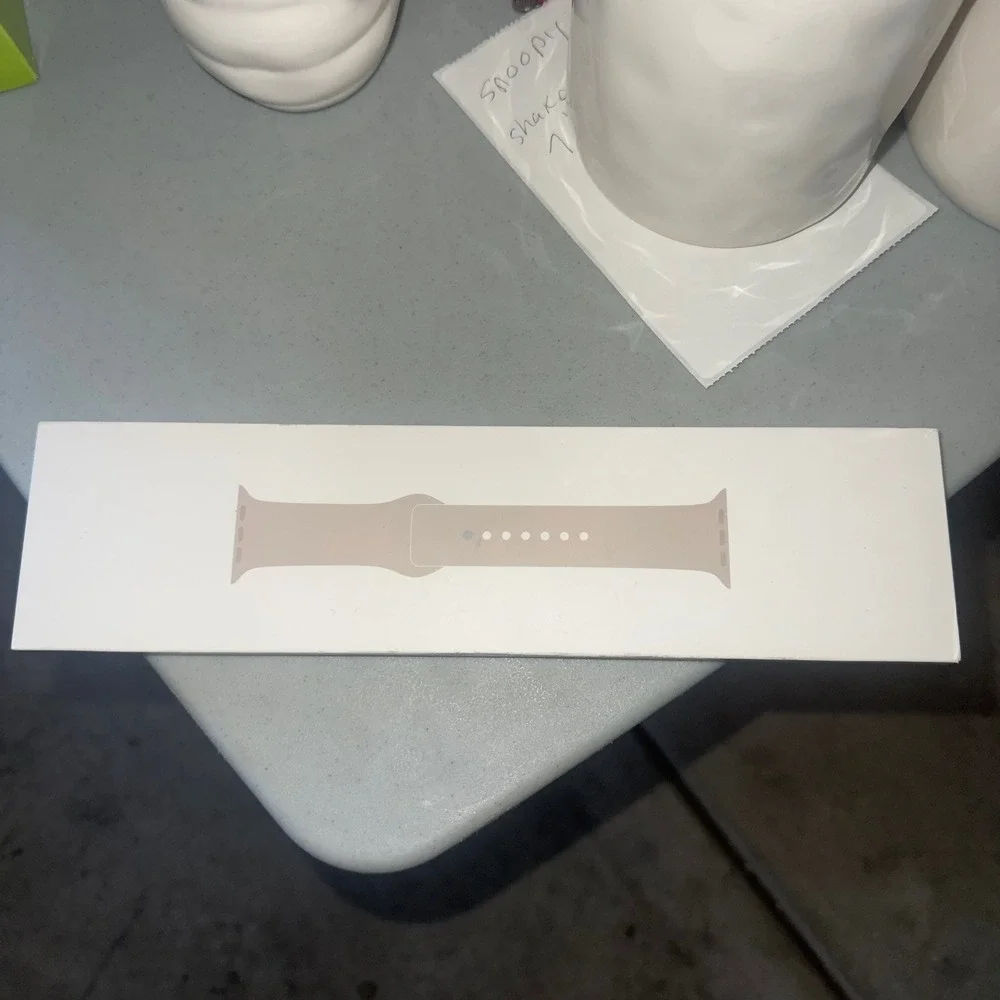 Apple Watch Sport Band 41mm Starlight Stainless Steel Pin‎ S/M M/L New